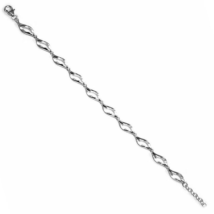Wavy Link Silver Bracelet