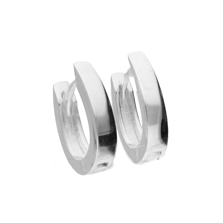 Silver Horseshoe Shaped Huggy Earrings