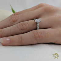 Skye Classic Oval Solitaire 0.40ct F VS1 Diamond Platinum Ring