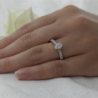 Skye Classic Oval Solitaire 0.52ct D SI1 Diamond Platinum Ring