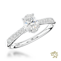 Skye Classic Oval Solitaire 0.52ct D SI1 Diamond Platinum Ring
