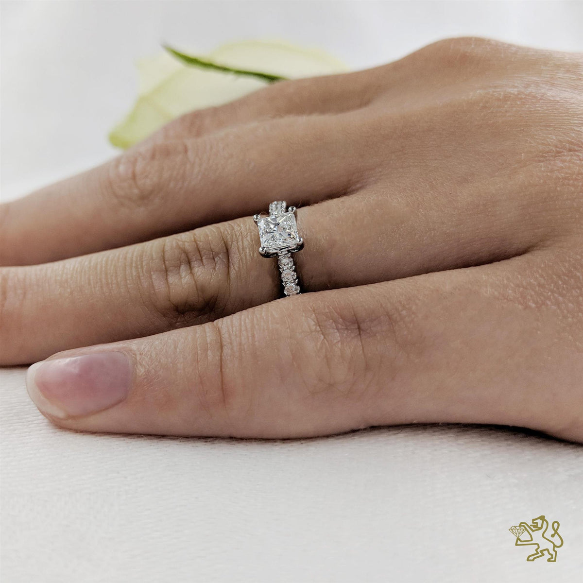 Skye Classic Princess Solitaire 0.30ct E VS2 Diamond Platinum Ring - Michael Jones Jeweller