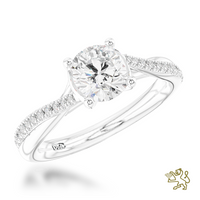 Skye Twist Solitaire 0.70ct E SI1 Diamond Platinum Ring
