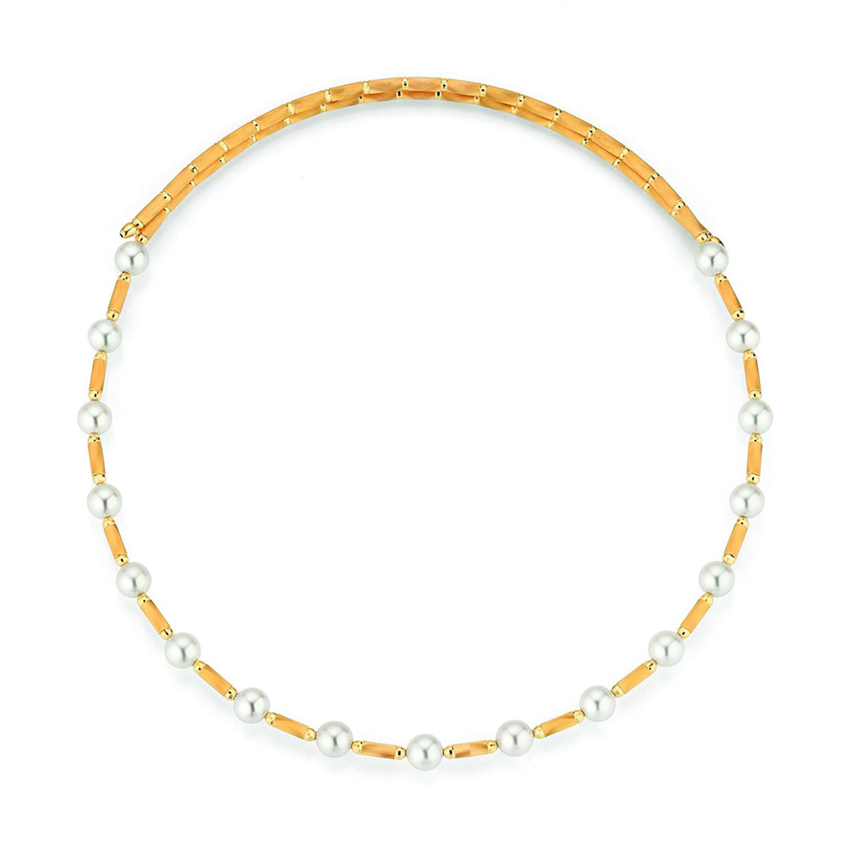 Yana Nesper Akoya Pearl 18ct Yellow Gold Magnetic Necklace - Michael Jones Jeweller