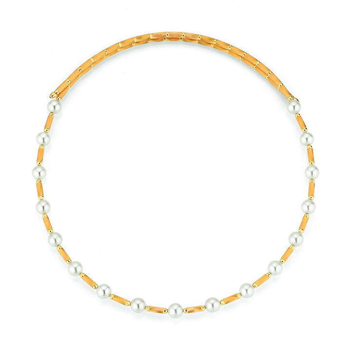 Yana Nesper Akoya Pearl 18ct Yellow Gold Magnetic Necklace