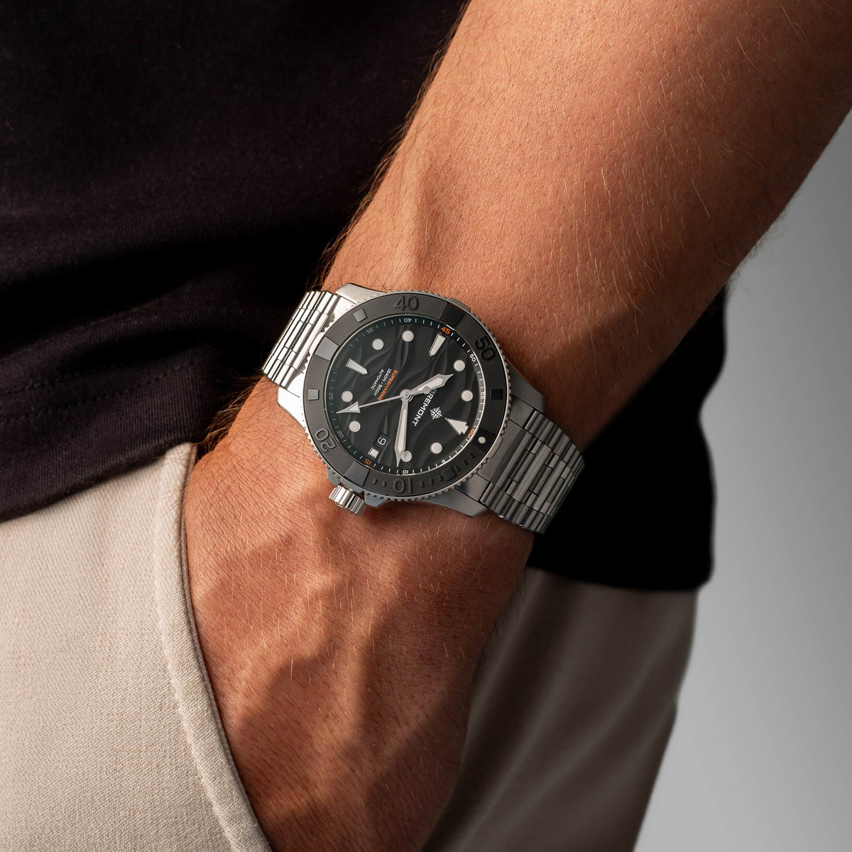 Bremont Supermarine 500m 43mm Automatic Watch SM43-DT-SS-BK-B - Michael Jones Jeweller