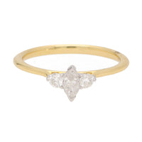 Marquise Diamond 18ct Yellow Gold Three Stone Ring (M) - Michael Jones Jeweller