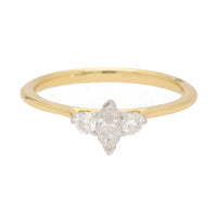 Marquise Diamond 18ct Yellow Gold Three Stone Ring (M)
