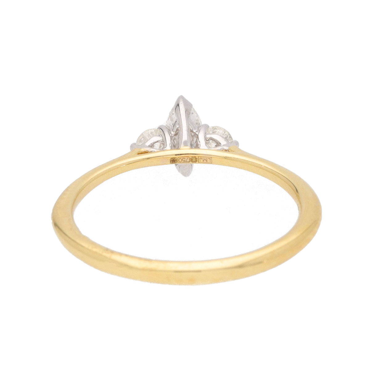 Marquise Diamond 18ct Yellow Gold Three Stone Ring (M) - Michael Jones Jeweller