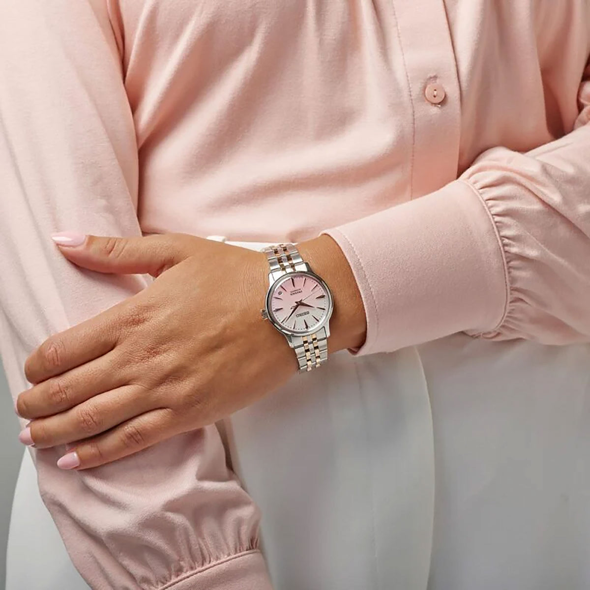 Seiko Presage ‘Springtime’ Cocktail Time Limited Edition 34mm Automatic Watch SRPM06J1 - Michael Jones Jeweller