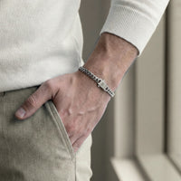 Steel and Barnett Men's Svelte Stephen Link Chain Stainless Steel Bracelet Medium