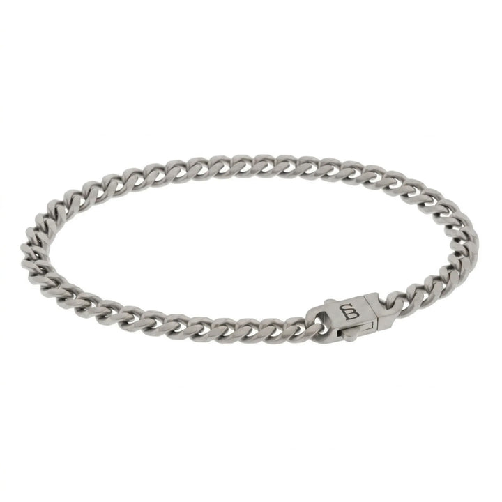 Steel and Barnett Men's Svelte Stephen Link Chain Stainless Steel Bracelet Medium