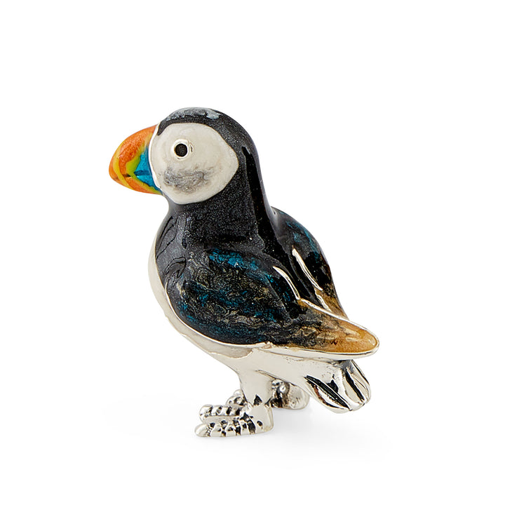 Saturno Silver Enamel Puffin Size 3 ST305-3