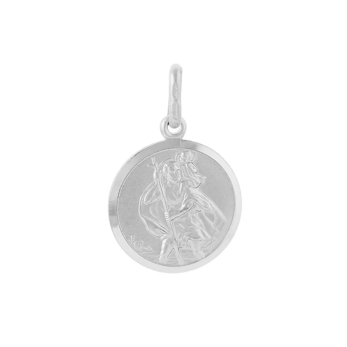 St Christopher 14mm Silver Pendant - Michael Jones Jeweller