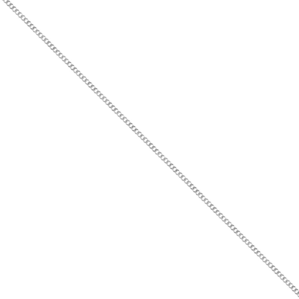 Silver 1.25mm 16 Inch Close Curb Chain