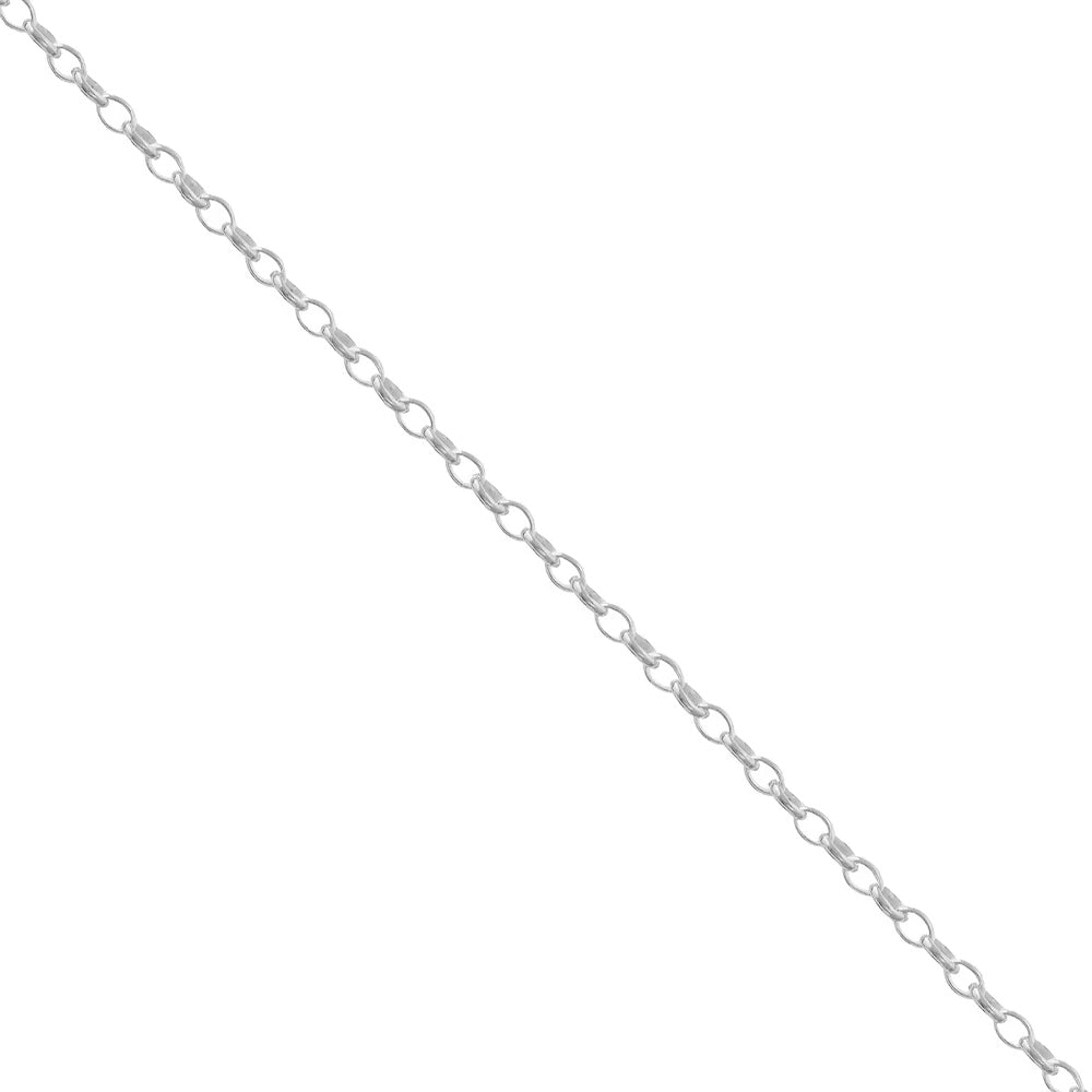 16 Inch SIlver Oval Belcher Chain - Michael Jones Jeweller