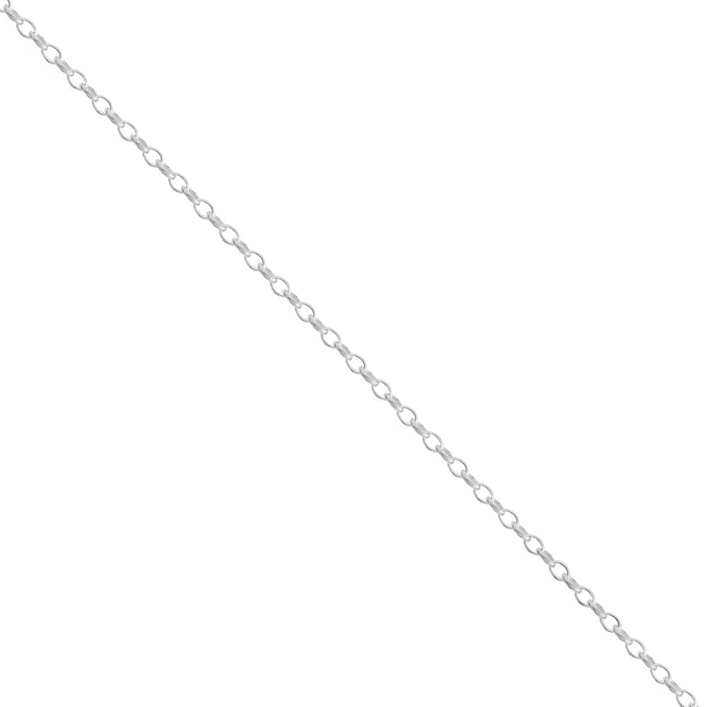 18 Inch Silver Oval Belcher Chain - Michael Jones Jeweller