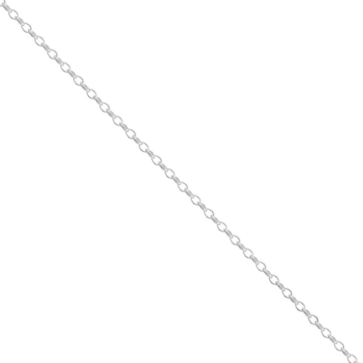 18 Inch Silver Oval Belcher Chain
