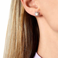 Yoko Trend Freshwater Pearl and Diamond 18ct White Gold Star Stud Earrings