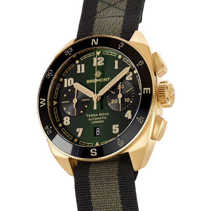 Bremont Terra Nova Chronograph Bronze 42.5mm Automatic Watch TN-42-CHR-BZ-GN-N-S