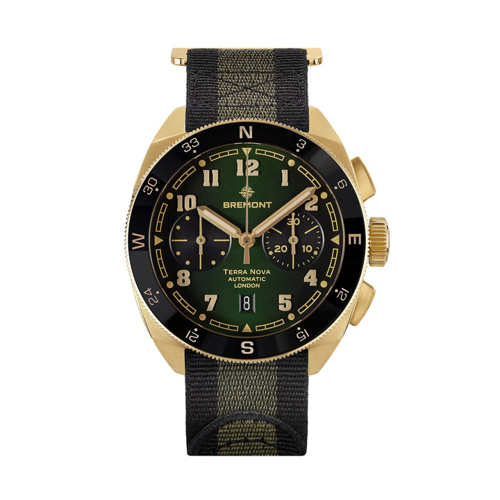 Bremont Terra Nova Chronograph Bronze 42.5mm Automatic Watch TN-42-CHR-BZ-GN-N-S