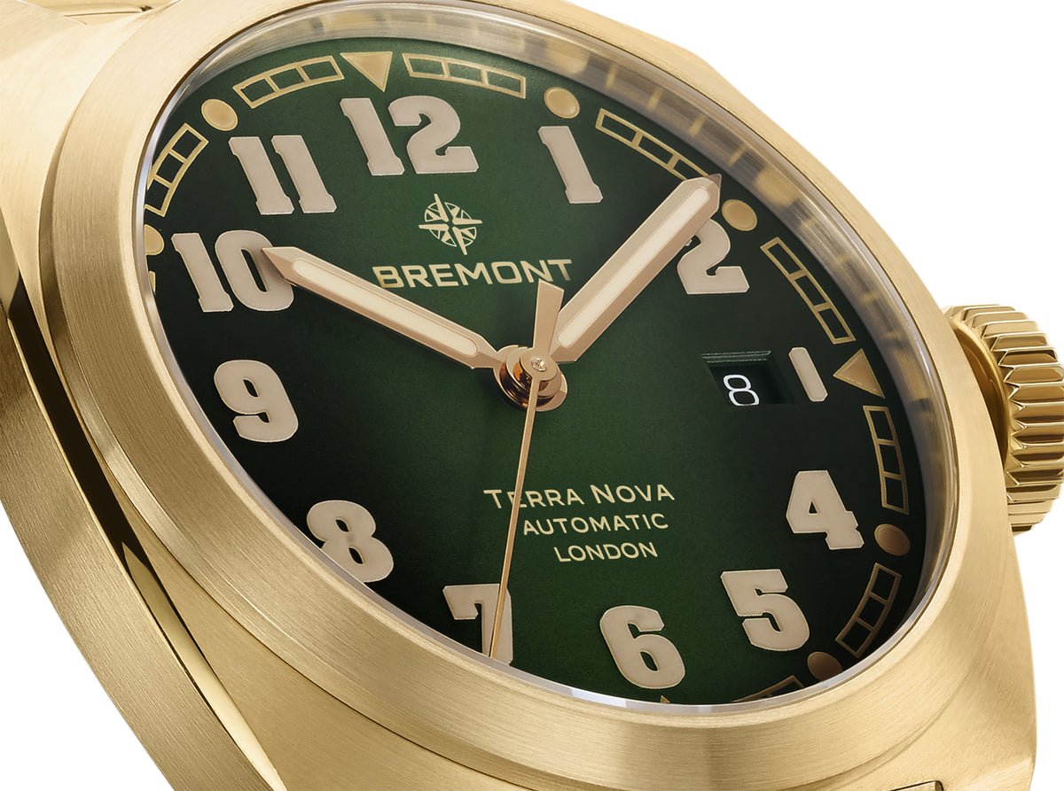 Bremont (Imperfect) Terra Nova Date Bronze 40.5mm Automatic Watch TN40-DT-BZ-GN-N-S - Michael Jones Jeweller