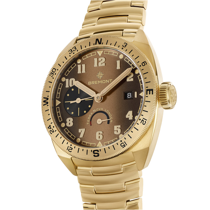 Bremont Terra Nova Power Reserve Bronze 40.5mm Automatic Watch TN40-PWR-BZ-BR-B - Michael Jones Jeweller