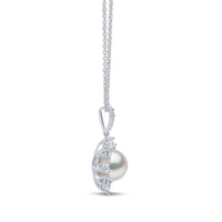 Yoko Trend Freshwater Pearl and Diamond 18ct White Gold Star Pendant