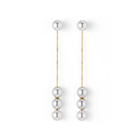 Yana Nesper Akoya Pearl 18ct Yellow Gold Chain Drop Earrings