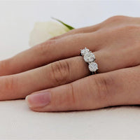Trilogy Classic Three Stone 0.50ct F VS2 Diamond Platinum Ring - Michael Jones Jeweller
