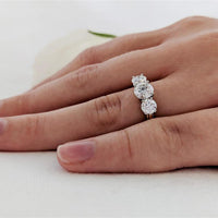 Trilogy Classic Three Stone 0.60ct G SI1 Diamond Yellow Gold/Platinum Ring - Michael Jones Jeweller