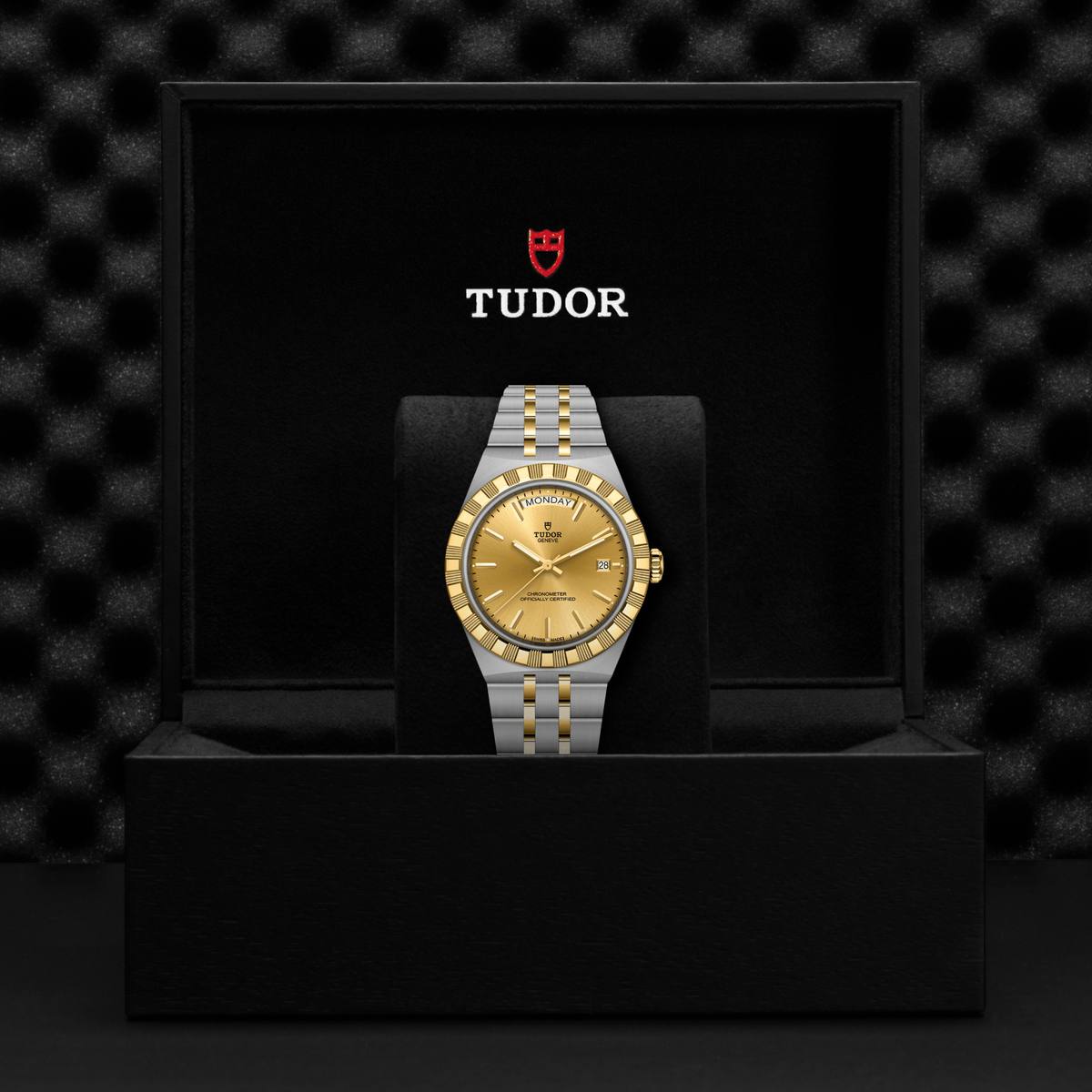 TUDOR Royal 40mm Stainless Steel and Yellow Gold Master Chronometer Automatic Watch M2840D1A3-0002 - Michael Jones Jeweller