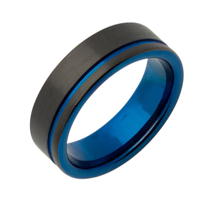 Unique Blue Tungsten Ring - Michael Jones Jeweller