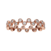 Diamond Zig-Zag 18ct Rose Gold Stacking Eternity Ring