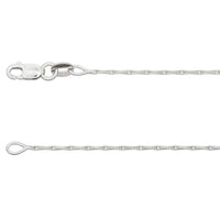 9ct White Gold 18 Inch Barleycorn Chain - Michael Jones Jeweller