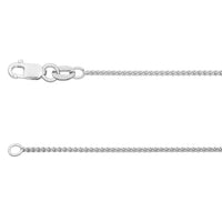 18 Inch 18ct White Gold Spiga Chain
