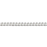 18ct White Gold Diamond Cut Curb Link 20 Inches Chain