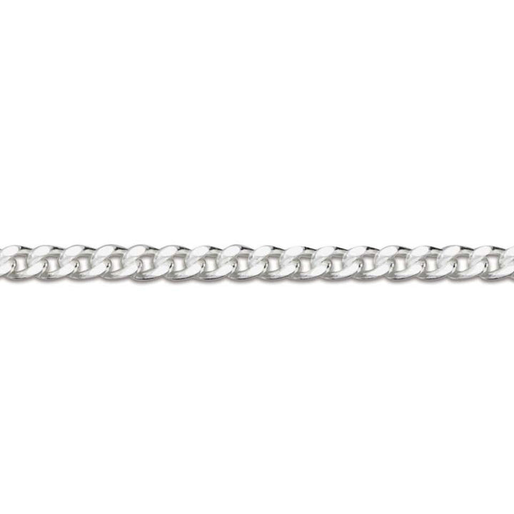 18ct White Gold Diamond Cut Curb Link 20 Inches Chain