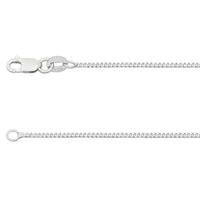 18ct White Gold Diamond Cut Curb Link 20 Inches Chain
