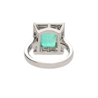 Colombian Emerald and Diamond Platinum Ring - Michael Jones Jeweller