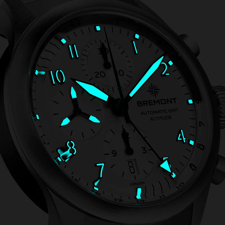 Bremont Altitude Chronograph GMT 42mm Automatic Watch ALT42-CHR-G-SS-SI-B