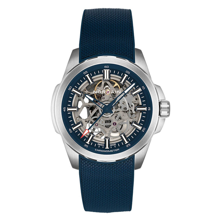 NORQAIN Independence Skeleton 42mm Blue Automatic Watch N3000.07S01.A01.R01