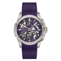 Norqain Independence Skeleton 42mm Purple Chrono Automatic Watch N3200.40T03.P01.R01