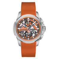 Norqain Independence Skeleton 42mm Orange Chrono Automatic Watch N3200.40S01.O01.R01