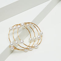 Yana Nesper Akoya Pearl 18ct Yellow Gold Wraparound Bracelet - Michael Jones Jeweller