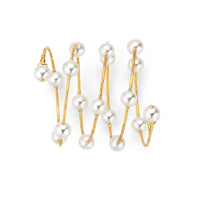 Yana Nesper Akoya Pearl 18ct Yellow Gold Wraparound Bracelet - Michael Jones Jeweller