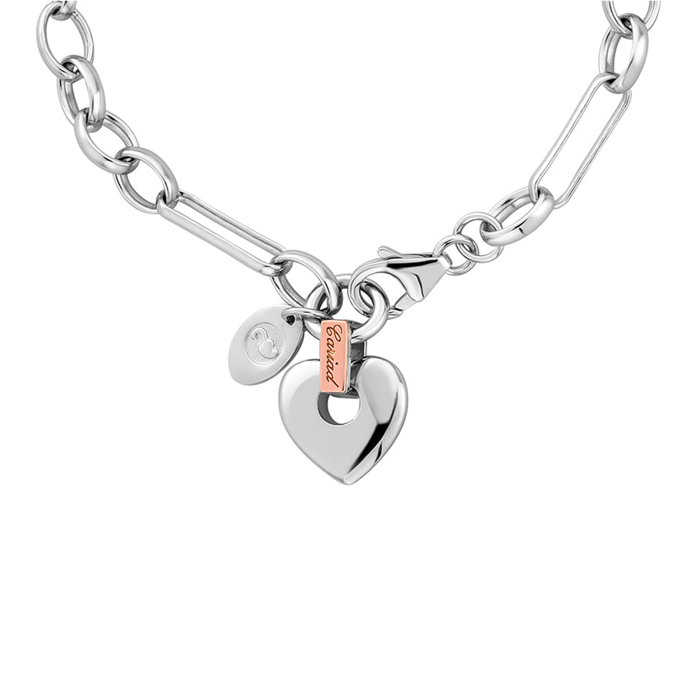 Clogau Cariad® Sterling Silver Figaro Bracelet XX3SCBR6 - Michael Jones Jeweller