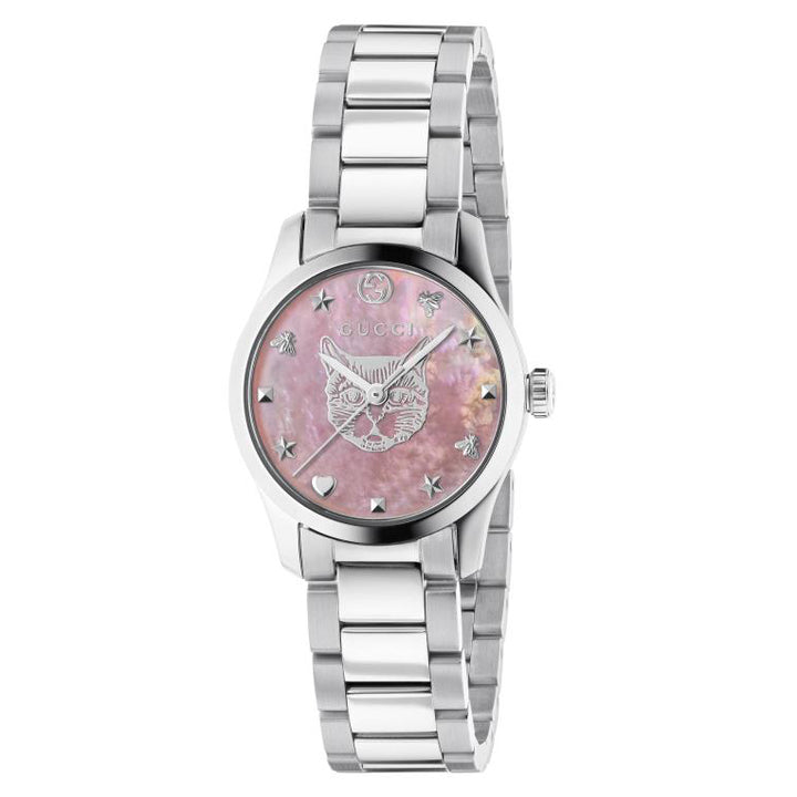 Gucci G-Timeless 27mm Feline Dial Quartz Watch YA1265013