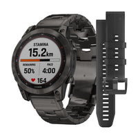 Garmin Fenix 7 Sapphire Solar Carbon Grey Titanium Smartwatch 010-02540-39 - Michael Jones Jeweller