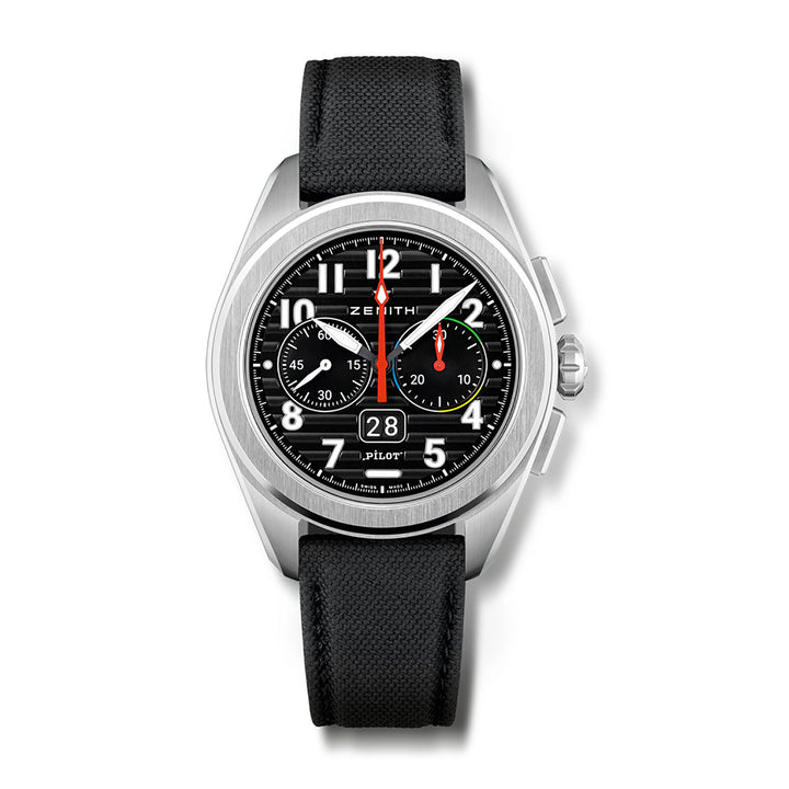 Zenith Pilot Big Date Flyback 36'000 VpH - Luxury Men's Watch 03.4000.3652/21.I001 - Michael Jones Jeweller